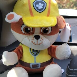Paw Patrol Rubble Plush - Yellow, Brown & White